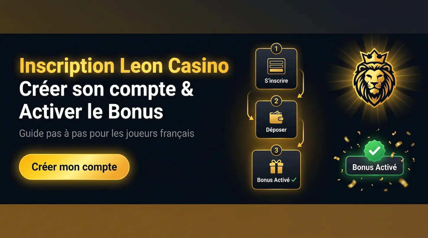 Inscription Leon Casino : guide pas à pas pour créer son compte et activer le bonus de bienvenue en France.